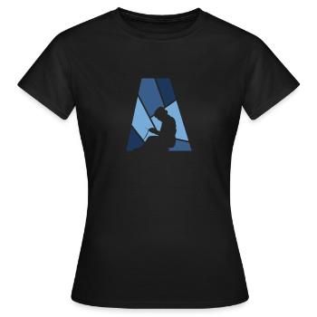Crochet Crochet Laine - T-shirt Femme - noir - Devant - AI Model Female 172 dark (172cm)