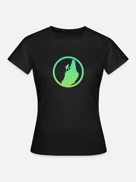 Klimmuur, top, rotsklimmen - Vrouwen T-shirt - zwart