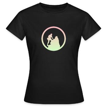Kletterwand Gipfel Berg - Frauen T-Shirt - Schwarz - Vorne - AI Model Female 172 dark (172cm)