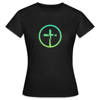 Verset biblique Christ Christ - T-shirt Femme - noir - Devant - AI Model Female 172 dark (172cm)