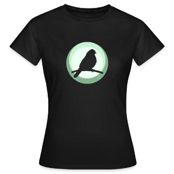 Perruche Animal Oiseau Illustration - T-shirt Femme - noir - Devant - AI Model Female 172 dark (172cm)