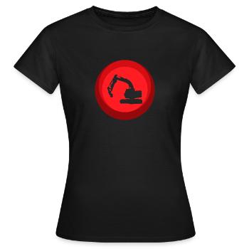 Construction Site Excavator Driver Construction Site - Women's T-Shirt - black - Front - AI Model Female 172 dark (172cm)