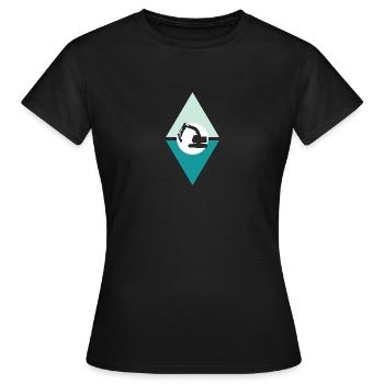 Excavatrice, Construction De Maison, Ouvrier De La Construction - T-shirt Femme - noir - Devant - AI Model Female 172 dark (172cm)