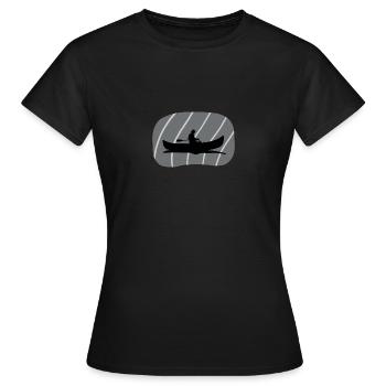 Canoë Aviron Pagayer - T-shirt Femme - noir - Devant - AI Model Female 172 dark (172cm)