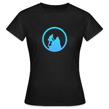 Kletterwand Berg Klettern - Frauen T-Shirt - Schwarz - Vorne - AI Model Female 172 dark (172cm)