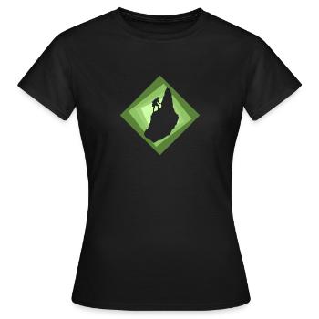 Climbing Climber Summit - Women's T-Shirt - black - Front - AI Model Female 172 dark (172cm)