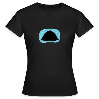 Camper Zelt Zelte - Frauen T-Shirt - Schwarz - Vorne - AI Model Female 172 dark (172cm)