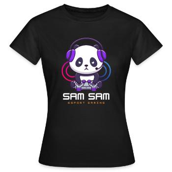 SamSam Esports Gamer - T-shirt Femme - noir - Devant - AI Model Female 172 dark (172cm)