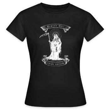 Memento Mori. Carpe Noctem. - T-shirt Femme - noir - Devant - AI Model Female 172 dark (172cm)