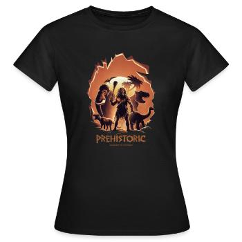 Prähistorische Entdeckung - Frauen T-Shirt - Schwarz - Vorne - AI Model Female 172 dark (172cm)