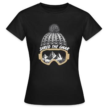 Shred the Gnar - Women's T-Shirt - black - Front - AI Model Female 172 dark (172cm)