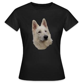 Tête de berger blanc - T-shirt Femme - noir - Devant - AI Model Female 172 dark (172cm)