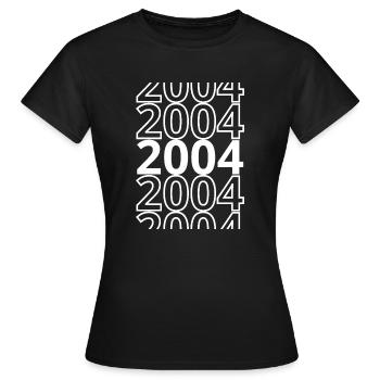 2004 2004 2004 - Frauen T-Shirt - Schwarz - Vorne - AI Model Female 172 dark (172cm)