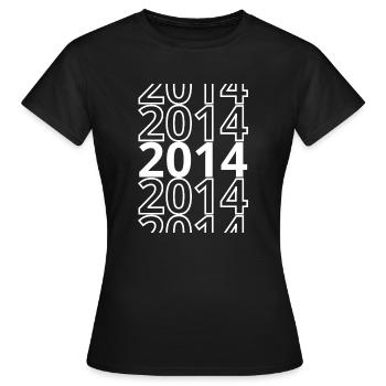 2014 2014 2014 - Frauen T-Shirt - Schwarz - Vorne - AI Model Female 172 dark (172cm)