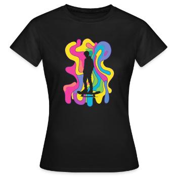 Skater Boarder - Frauen T-Shirt - Schwarz - Vorne - AI Model Female 172 dark (172cm)