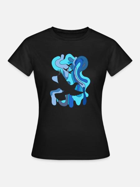 Taube Taubenpost Turteltauben - Frauen T-Shirt - Schwarz