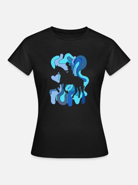 Pferd Pferdesport - Frauen T-Shirt - Schwarz