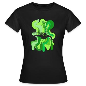 Schwimmer Schwimmen Brustschwimmen - Frauen T-Shirt - Schwarz - Vorne - AI Model Female 172 dark (172cm)