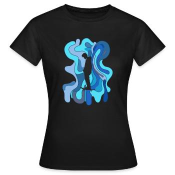 Skater Skaten - Frauen T-Shirt - Schwarz - Vorne - AI Model Female 172 dark (172cm)
