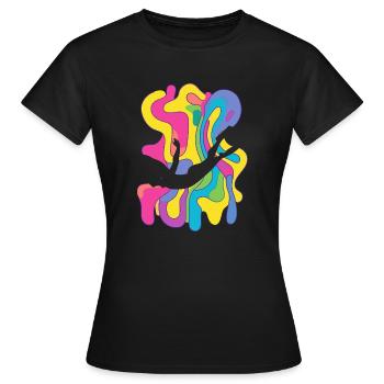 Natation Brasse Apnée - T-shirt Femme - noir - Devant - AI Model Female 172 dark (172cm)