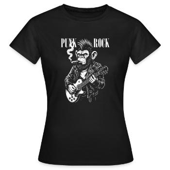 Punkrock-Affe - Frauen T-Shirt - Schwarz - Vorne - AI Model Female 172 dark (172cm)