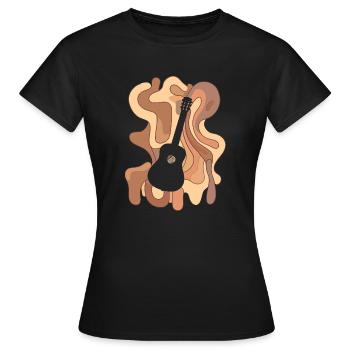 Elektrogitarre Bassist - Frauen T-Shirt - Schwarz - Vorne - AI Model Female 172 dark (172cm)