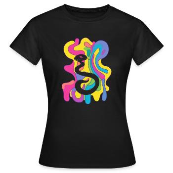 Serpents Oeil de serpent Serpent - T-shirt Femme - noir - Devant - AI Model Female 172 dark (172cm)