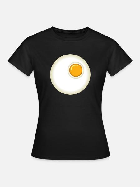 Spiegelei - Frauen T-Shirt - Schwarz