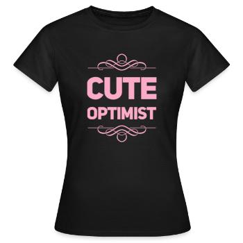 Cute Optimist - Women's T-Shirt - black - Front - AI Model Female 172 dark (172cm)