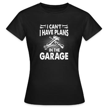 Pläne in der Garage Automechaniker Motorsport - Frauen T-Shirt - Schwarz - Vorne - AI Model Female 172 dark (172cm)