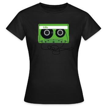 Life - T-shirt Femme - noir - Devant - AI Model Female 172 dark (172cm)