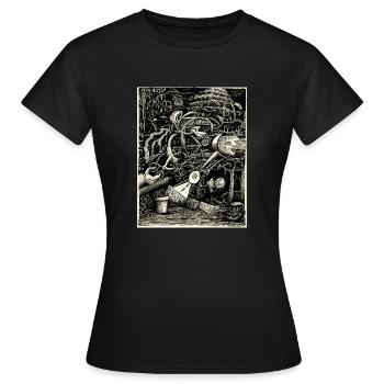 Jardin de folie - T-shirt Femme - noir - Devant - AI Model Female 172 dark (172cm)