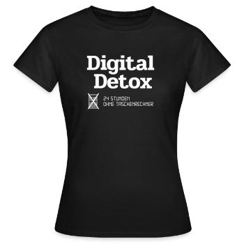 Digital Detox - Frauen T-Shirt - Schwarz - Vorne - AI Model Female 172 dark (172cm)