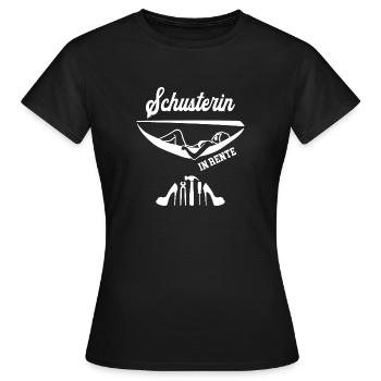 Schusterin Rente Rentnerin Schusterinnen Ruhestand - Frauen T-Shirt - Schwarz - Vorne - AI Model Female 172 dark (172cm)
