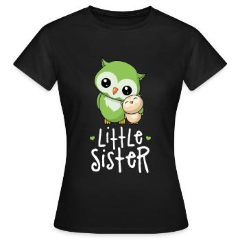 Petite soeur - Petite soeur chouette - T-shirt Femme - noir - Devant - AI Model Female 172 dark (172cm)