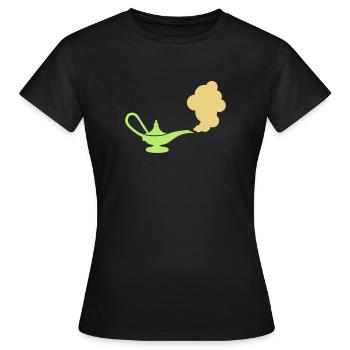 Magic lamp - T-shirt Femme - noir - Devant - AI Model Female 172 dark (172cm)