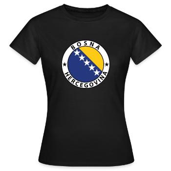 Bosnien und Herzegowina - Frauen T-Shirt - Schwarz - Vorne - AI Model Female 172 dark (172cm)