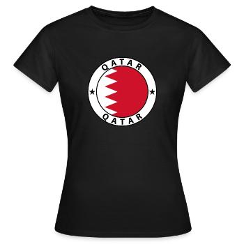 Qatar - T-shirt Femme - noir - Devant - AI Model Female 172 dark (172cm)