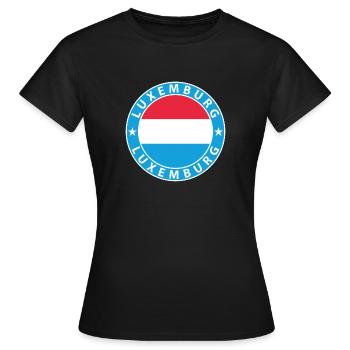 Luxembourg - T-shirt Femme - noir - Devant - AI Model Female 172 dark (172cm)
