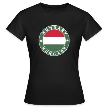 Hongrie - T-shirt Femme - noir - Devant - AI Model Female 172 dark (172cm)