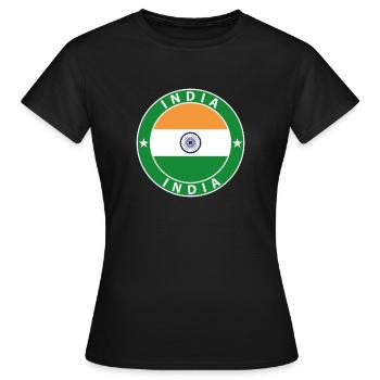 Inde - T-shirt Femme - noir - Devant - AI Model Female 172 dark (172cm)