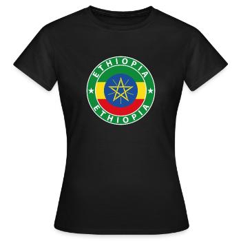 Ethiopia - Women's T-Shirt - black - Front - AI Model Female 172 dark (172cm)