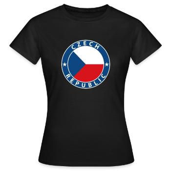 Tschechien - Frauen T-Shirt - Schwarz - Vorne - AI Model Female 172 dark (172cm)