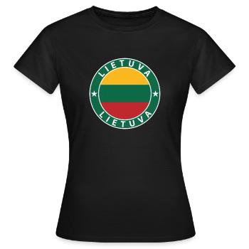 Lituanie - T-shirt Femme - noir - Devant - AI Model Female 172 dark (172cm)