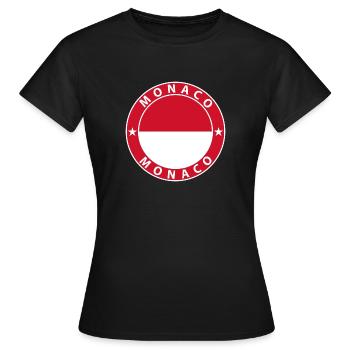 Monaco - Frauen T-Shirt - Schwarz - Vorne - AI Model Female 172 dark (172cm)