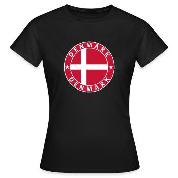 Danemark - T-shirt Femme - noir - Devant - AI Model Female 172 dark (172cm)