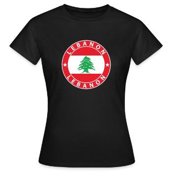 Libanon - Frauen T-Shirt - Schwarz - Vorne - AI Model Female 172 dark (172cm)