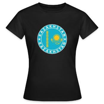 Kazakhstan - T-shirt Femme - noir - Devant - AI Model Female 172 dark (172cm)