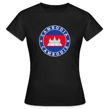 Cambodge - T-shirt Femme - noir - Devant - AI Model Female 172 dark (172cm)
