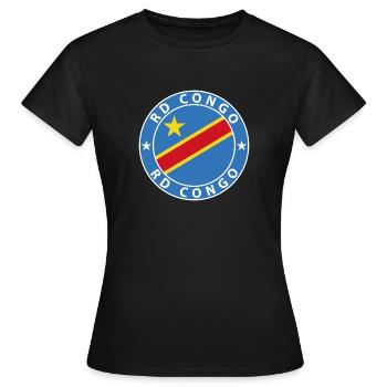 RD CONGO - Frauen T-Shirt - Schwarz - Vorne - AI Model Female 172 dark (172cm)